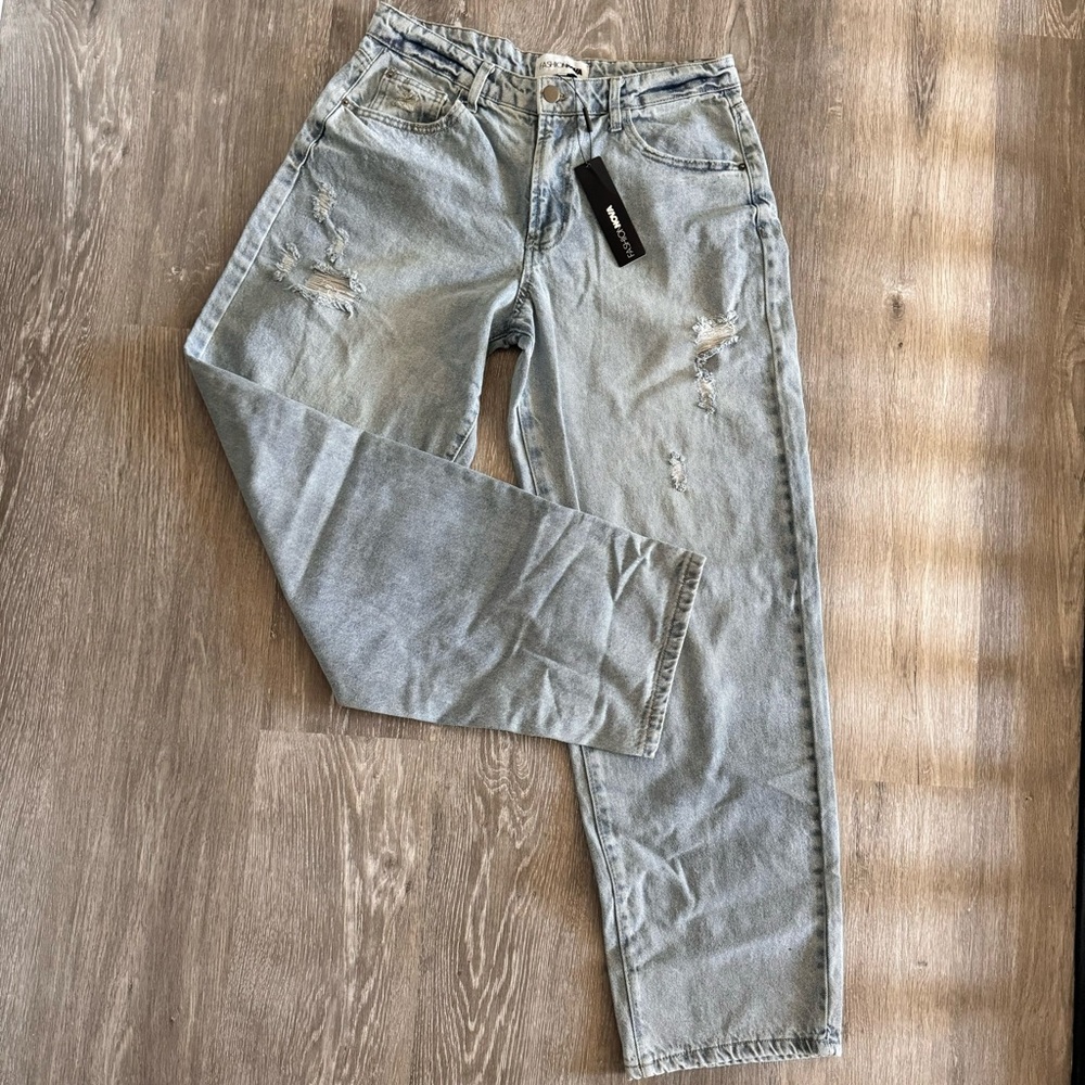 Fashion Nova Relaxed Light Blue Jeans